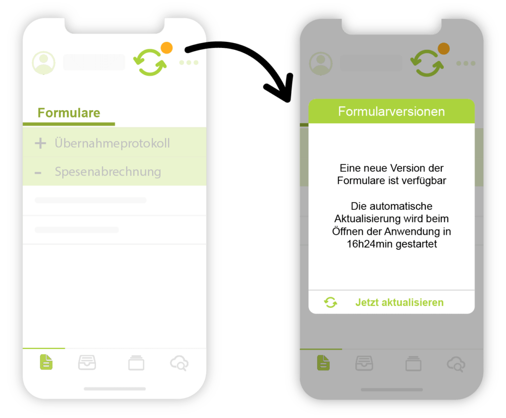 Synchronisierung der Anwendung