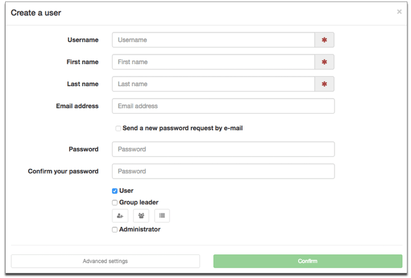 Creating a new user Kizeo Forms
