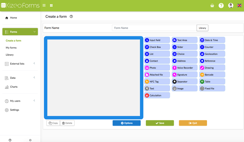 New platform Kizeo Forms