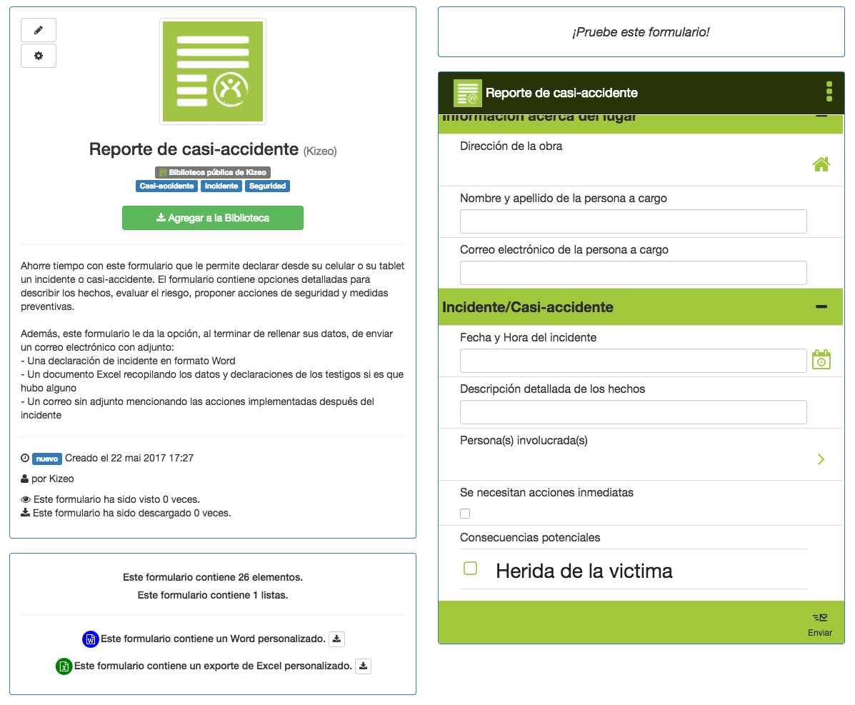 Modelo reporte de casi-accidente