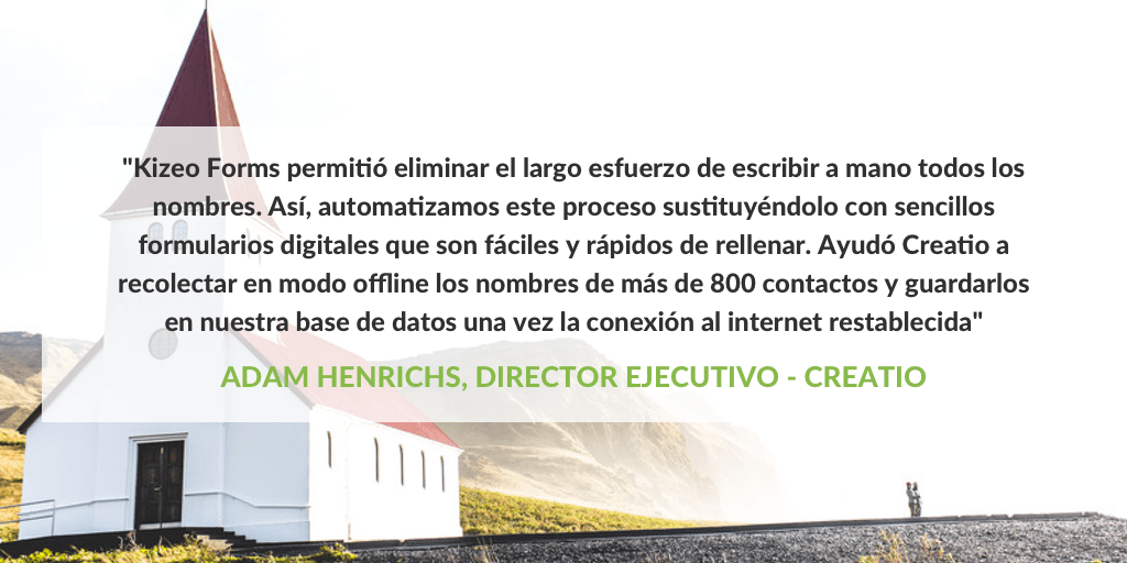 Testimonio de Creatio usando formularios digitales
