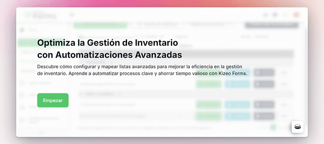 gif que muestra cómo funcionan las listas avanzadas en Kizeo Forms