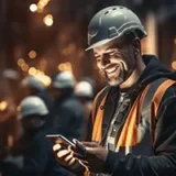 Homme travaillant dans les travaux publics