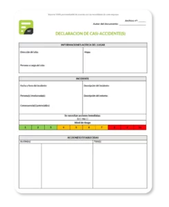 Declaracion casi accidente